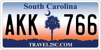 SC license plate AKK766