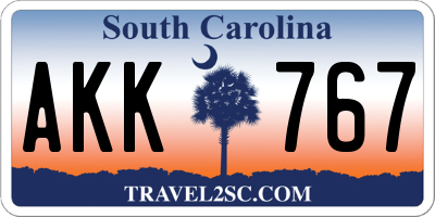 SC license plate AKK767