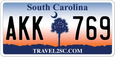 SC license plate AKK769