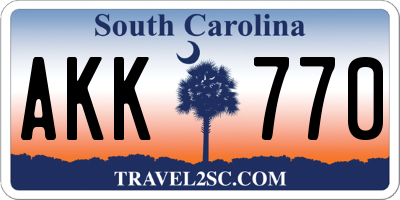 SC license plate AKK770