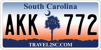 SC license plate AKK772