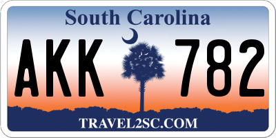 SC license plate AKK782