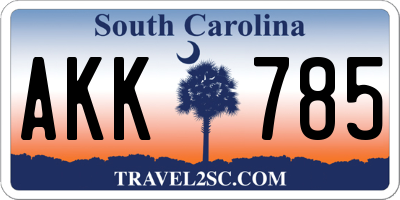 SC license plate AKK785