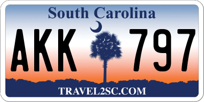 SC license plate AKK797