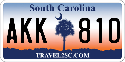 SC license plate AKK810