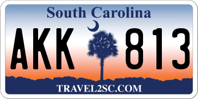 SC license plate AKK813