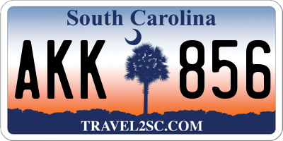 SC license plate AKK856