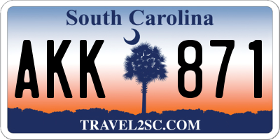SC license plate AKK871