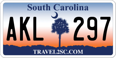 SC license plate AKL297