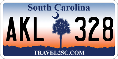SC license plate AKL328
