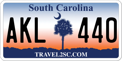 SC license plate AKL440