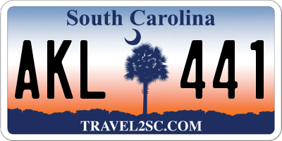 SC license plate AKL441