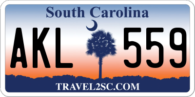 SC license plate AKL559