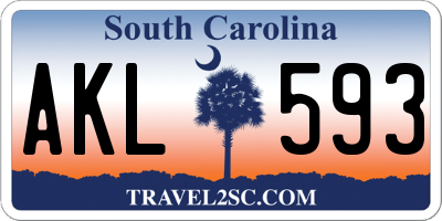 SC license plate AKL593