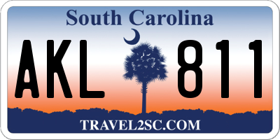 SC license plate AKL811