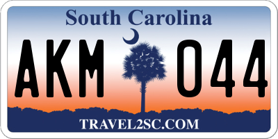 SC license plate AKM044