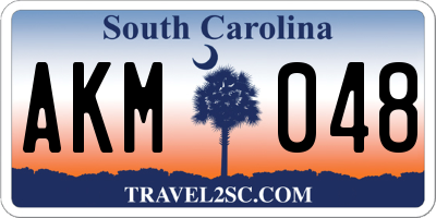 SC license plate AKM048