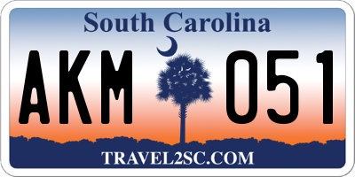 SC license plate AKM051
