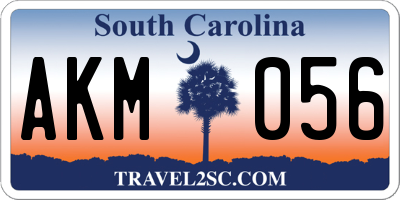SC license plate AKM056