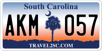 SC license plate AKM057