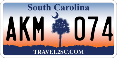 SC license plate AKM074