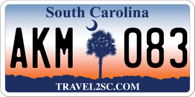 SC license plate AKM083