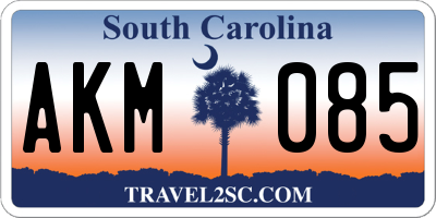 SC license plate AKM085