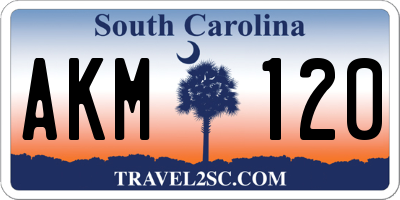 SC license plate AKM120