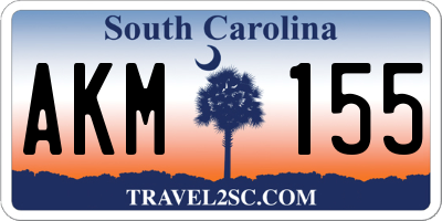 SC license plate AKM155