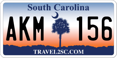 SC license plate AKM156