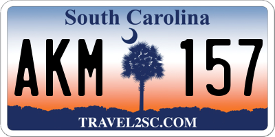 SC license plate AKM157