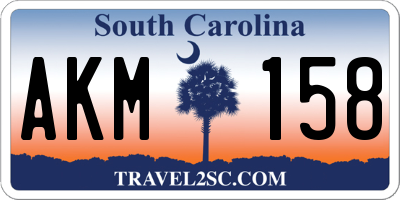 SC license plate AKM158