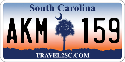 SC license plate AKM159
