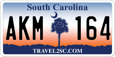 SC license plate AKM164
