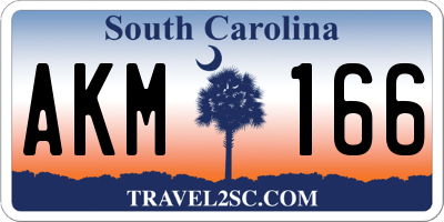 SC license plate AKM166