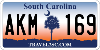 SC license plate AKM169