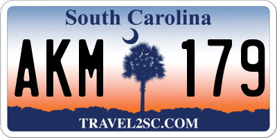SC license plate AKM179