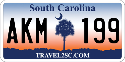 SC license plate AKM199