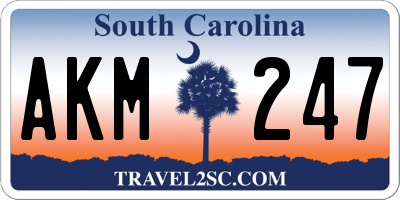 SC license plate AKM247