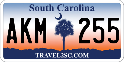 SC license plate AKM255
