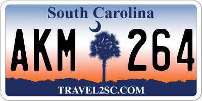 SC license plate AKM264