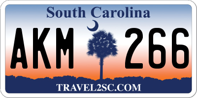 SC license plate AKM266
