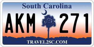SC license plate AKM271