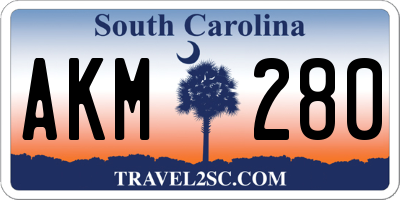 SC license plate AKM280