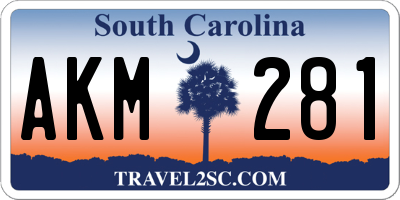 SC license plate AKM281