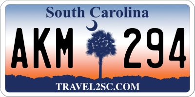 SC license plate AKM294