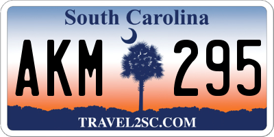 SC license plate AKM295