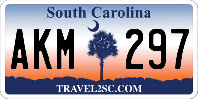 SC license plate AKM297