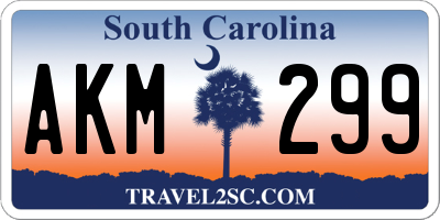SC license plate AKM299