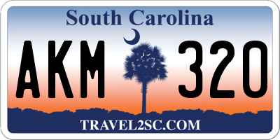 SC license plate AKM320